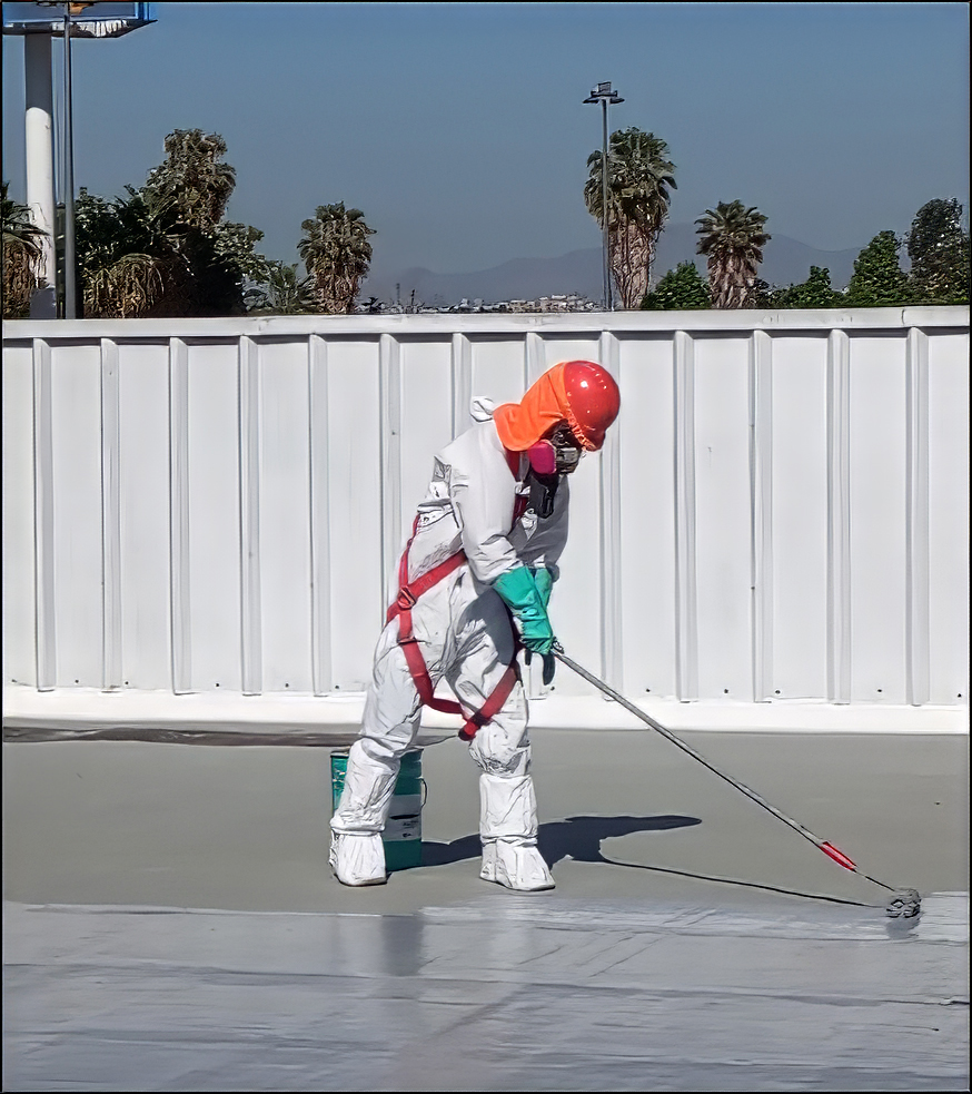 Aplicación de aluminización con EPP completo - Atakama Roofing